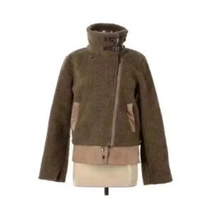 EVIDNT FAUX SHEARLING & SUEDE WARM JACKET SMALL